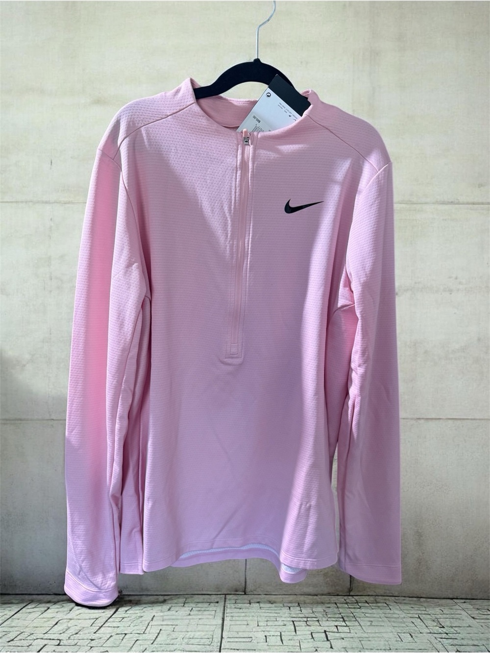 Nike Pink UPF 40+ Quarter-Zip Performance Top